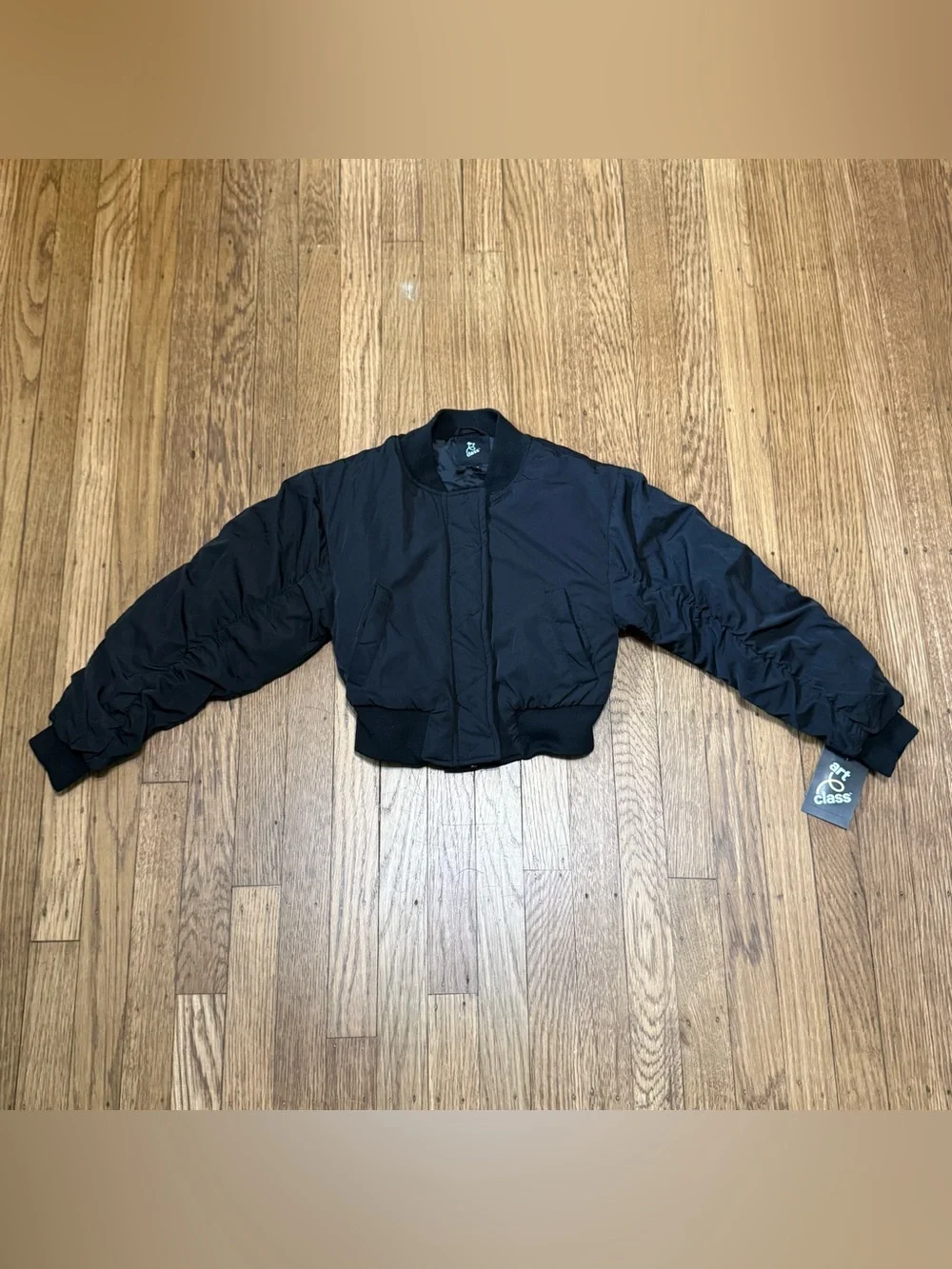 NWT Art Class Black Bomber Jacket Girls size 8
